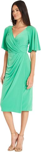Maggy London Versatile V-Neck Flutter Sleeve Faux Wrap Wedding Guest Dresses for Women in Saudi Arabia