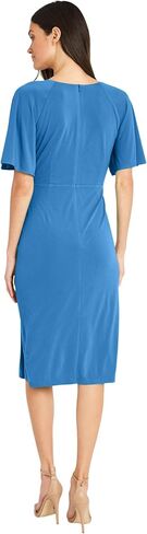 Maggy London Versatile V-Neck Flutter Sleeve Faux Wrap Wedding Guest Dresses for Women in Saudi Arabia
