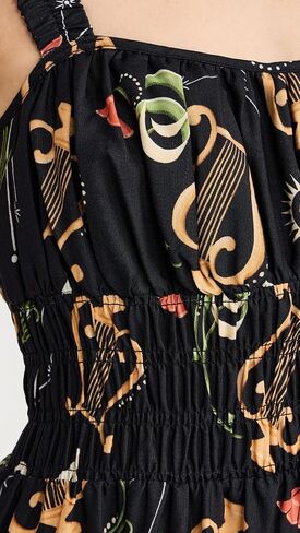 KITRI Women's Isobel Black Cygnus and Lyra Print Midi Dress in Saudi Arabia