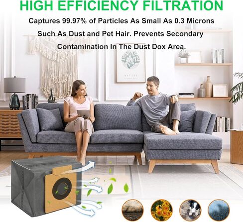 طقم أكياس مكنسة كهربائية مكون من 10 عبوات متوافقة مع مكنسة Eufy Clean X8 Pro X10 Pro Omni Robot، أكياس غبار منظفة سعة 3 لتر، ملحقات أكياس بديلة مكونة من 4 طبقات in Kuwait