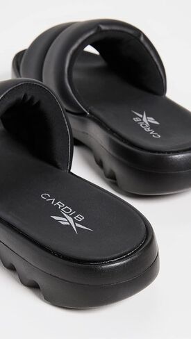 Reebok Women's Cardi B Slide Sandal, Core Black, 8 in Saudi Arabia