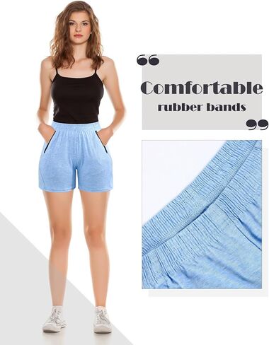 10 Pack Womens Workout Active Athletic Shorts, Dry Fit Running Hiking Gym Shorts with Pockets with Subtle Zipper in Saudi Arabia