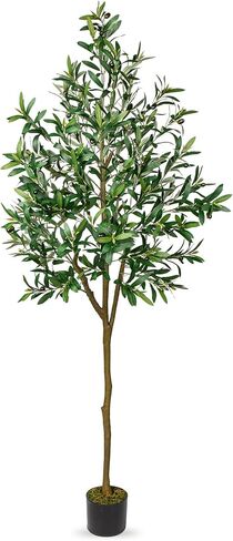3Ft Artificial Olive Tree Tall Fake Potted Olive Plant Large Lifelike Faux Plastic Plants in Pot for Home Decor Indoor Living Room Bedroom Office Decoration in Kuwait