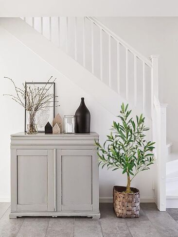 3Ft Artificial Olive Tree Tall Fake Potted Olive Plant Large Lifelike Faux Plastic Plants in Pot for Home Decor Indoor Living Room Bedroom Office Decoration in Kuwait