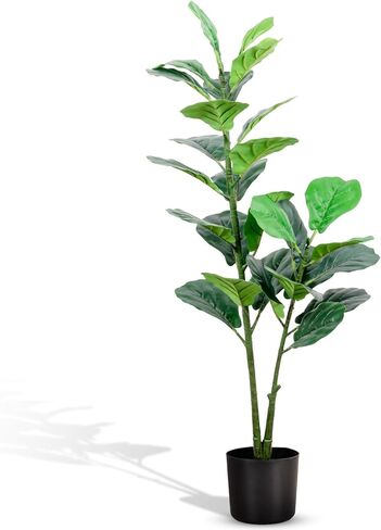 شجرة زيتون صناعية بطول 5 أقدام/150 سم نبات حرير صناعي كبير شجرة زيتون مزيفة بوعاء مع صندوق خشبي طبيعي وفاكهة نابضة بالحياة لديكور المنزل والمكتب في الأماكن المغلقة مع زارع بلاستيكي in Kuwait