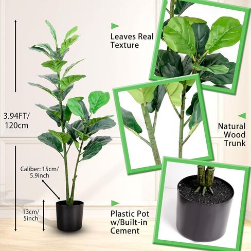 شجرة زيتون صناعية بطول 5 أقدام/150 سم نبات حرير صناعي كبير شجرة زيتون مزيفة بوعاء مع صندوق خشبي طبيعي وفاكهة نابضة بالحياة لديكور المنزل والمكتب في الأماكن المغلقة مع زارع بلاستيكي in Kuwait