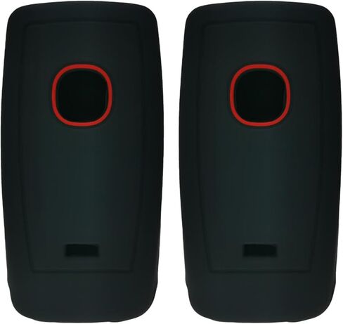 Silicone Key Fob Cover Remote Keyless Case Protector Compatible with Acura ILX MDX RDX RLX TLX 2014-2021 (5 Buttons Black with Red) in Saudi Arabia