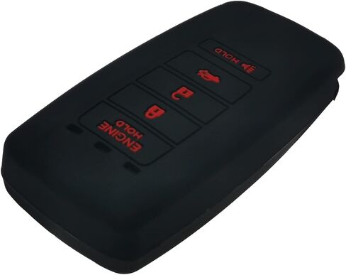 Silicone Key Fob Cover Remote Keyless Case Protector Compatible with Acura ILX MDX RDX RLX TLX 2014-2021 (5 Buttons Black with Red) in Saudi Arabia