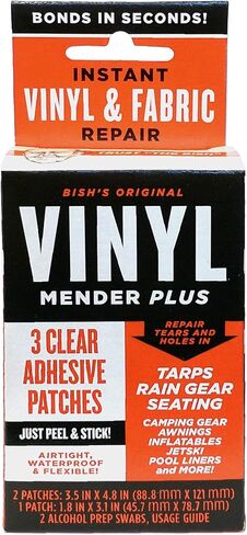 Tear Mender Vinyl Mender Clear Adhesive Patches, 40 Sq. Inches, BRT-1 (Packaging may vary) in Saudi Arabia