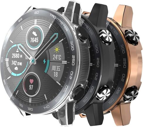 Screen Protector Case Compatible with Huawei Honor Magic Watch 2 46mm TenCloud Covers Full Protective Cover for Honor Magic Watch 2 46mm (Not for 42mm) (Black) in Saudi Arabia