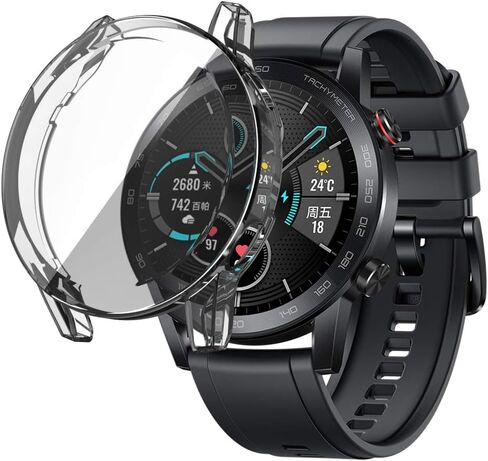 Screen Protector Case Compatible with Huawei Honor Magic Watch 2 46mm TenCloud Covers Full Protective Cover for Honor Magic Watch 2 46mm (Not for 42mm) (Black) in Saudi Arabia