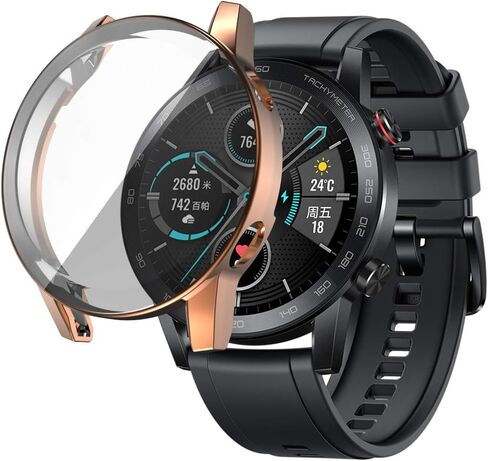 Screen Protector Case Compatible with Huawei Honor Magic Watch 2 46mm TenCloud Covers Full Protective Cover for Honor Magic Watch 2 46mm (Not for 42mm) (Black) in Saudi Arabia