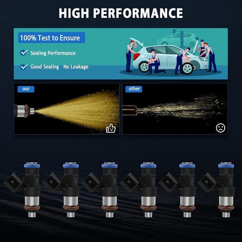6 قطعة حاقن الوقود لفورد فليكس لثوروس لثورس X للانصهار لحافة لينكولن MKZ لـ MKT لـ MKX لـ MKS لمازدا CX-9 لـ 6 لـ Mercury Sable، KFKGF مجموعات حاقن الوقود استبدال # 280158091 in Kuwait