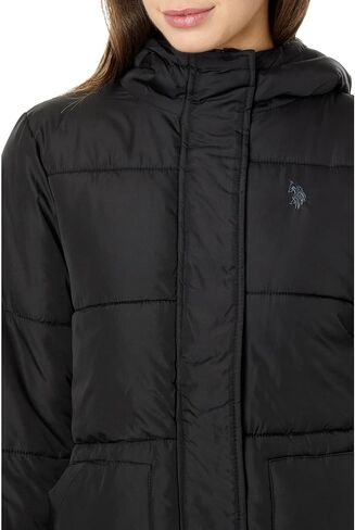 U.S. Polo Assn. Classic Hooded Puffer with Patch Pocket And Cozy Faux Fur Lining in Saudi Arabia