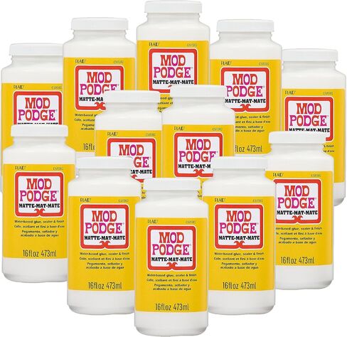 Mod Podge CS11302B Waterbase Sealer, Glue and Finish, 16 oz, Matte- (Pack of 12) in Kuwait