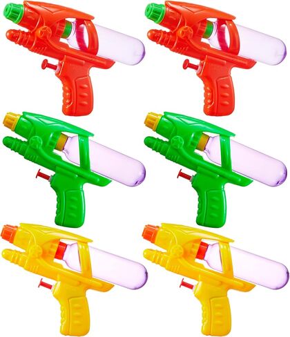6 قطع من مسدسات المياه للأطفال من Sloosh، مسدسات مائية لحمام السباحة للأولاد والبنات، هدايا صيفية للحفلات في الهواء الطلق ألعاب القتال المائية in Kuwait