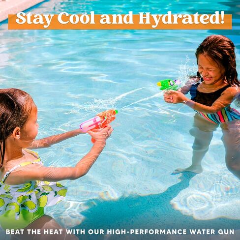 6 قطع من مسدسات المياه للأطفال من Sloosh، مسدسات مائية لحمام السباحة للأولاد والبنات، هدايا صيفية للحفلات في الهواء الطلق ألعاب القتال المائية in Kuwait