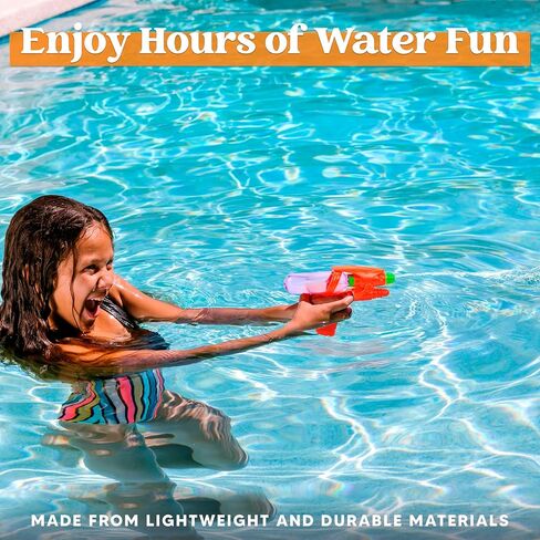 6 قطع من مسدسات المياه للأطفال من Sloosh، مسدسات مائية لحمام السباحة للأولاد والبنات، هدايا صيفية للحفلات في الهواء الطلق ألعاب القتال المائية in Kuwait