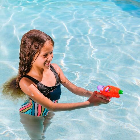 6 قطع من مسدسات المياه للأطفال من Sloosh، مسدسات مائية لحمام السباحة للأولاد والبنات، هدايا صيفية للحفلات في الهواء الطلق ألعاب القتال المائية in Kuwait