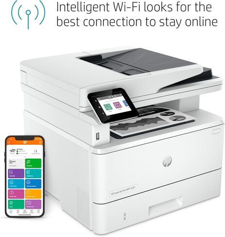 HP LaserJet Pro MFP 4101fdwe Wireless Black & White Printer with HP+ Smart Office Features and Fax (Renewed) in Saudi Arabia