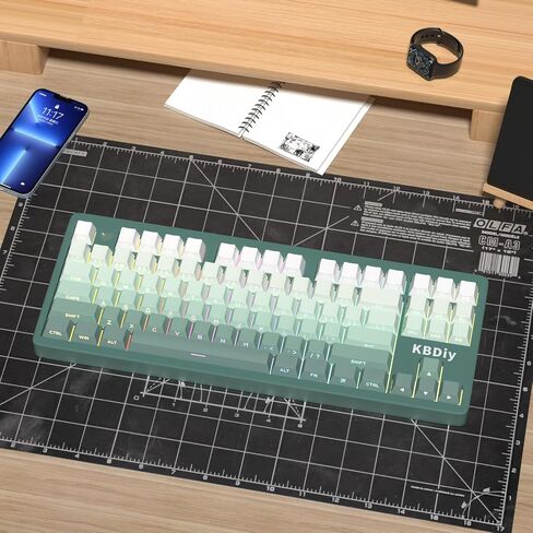 Side Print Shine Through Keycaps, 133 Keys PBT Double Shot Custom Backlit Keycap Set, Kelp Gradient Green Cherry Profile Keyboard Keycaps for 61/64/68/84/87/100/104/108 Mechanical Keyboard in Saudi Arabia