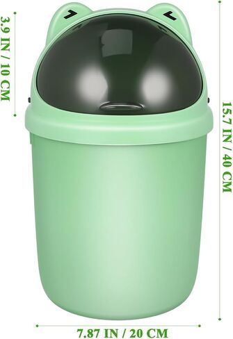 BESTOYARD Frog Trash Can Bathroom Trash Can with Lid Waste Garbage Bin Rubbish Pail Waste Basket Kitchen Toilet Paper Bucket for Office Kitchen Bathroom Dorm in Saudi Arabia