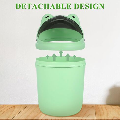 BESTOYARD Frog Trash Can Bathroom Trash Can with Lid Waste Garbage Bin Rubbish Pail Waste Basket Kitchen Toilet Paper Bucket for Office Kitchen Bathroom Dorm in Saudi Arabia