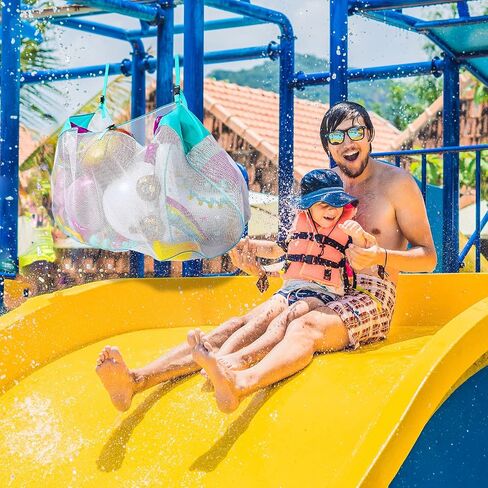 حقيبة تخزين حمام السباحة، حقيبة تخزين ألعاب حمام السباحة، حقيبة شبكية كبيرة للتعليق، ملحقات حمام السباحة، منظم ألعاب للأطفال المطاطية، ألعاب حمام السباحة، العوامات، كرة القدم، كرات السلة، مستلزمات المرآب (أزرق وأخضر) in Kuwait