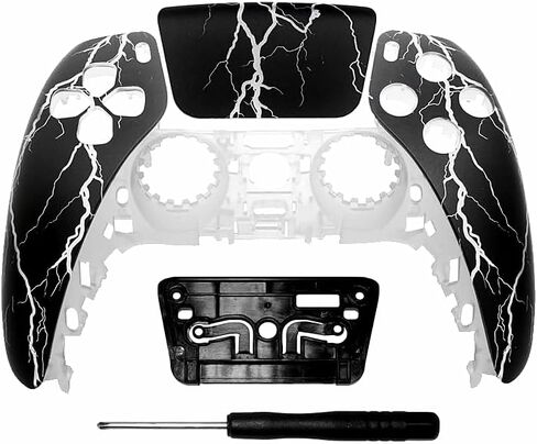 لوحة اللمس تصميم شفاف أمامي غطاء الإسكان لوحدة تحكم PS5 DIY شل مخصص لوحة اللمس غطاء غطاء BDM-010/020 (وامض شفاف) in Kuwait