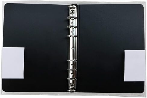 3 Pack A5 A6 B5 Round Ring Binder Cover 6-Ring 9-Ring PVC Binder Covers Refillable Notebook Loose Leaf Binder Protector (Inner Paper Not Included) (A6 White Black Coffee 3 Pack) in Saudi Arabia