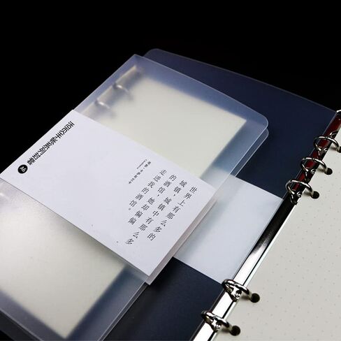 3 Pack A5 A6 B5 Round Ring Binder Cover 6-Ring 9-Ring PVC Binder Covers Refillable Notebook Loose Leaf Binder Protector (Inner Paper Not Included) (A6 White Black Coffee 3 Pack) in Saudi Arabia