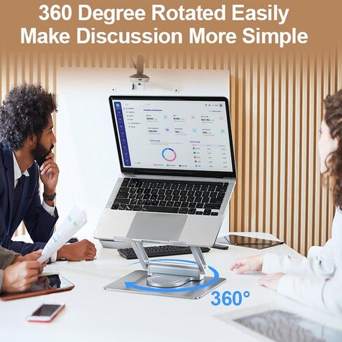 قاعدة شحن للكمبيوتر المحمول ZenRich USB C من الألومنيوم لأجهزة MacBook Pro/Air/Dell/HP/Lenovo مع رافعة مريحة وقابلة للتعديل مع محور 5 في 1 (3 USB 3.0) لأجهزة الكمبيوتر المحمولة/الأجهزة اللوحية مقاس 7-17 بوصة، فضي in Kuwait