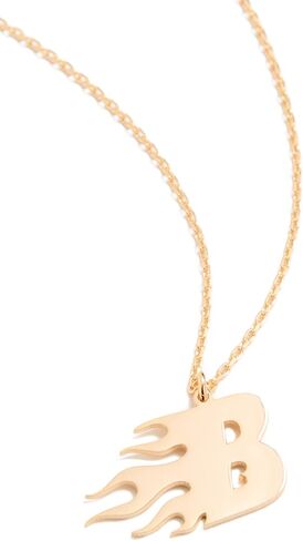 قلادة نسائية على شكل حرف On Fire، B، ذهبي، مقاس واحد in Kuwait