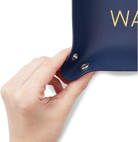 Juvale Leather Catchall Valet Tray for Phone, Keys, Wallet (Navy Blue, 6.9 x 2.2 in) in Saudi Arabia