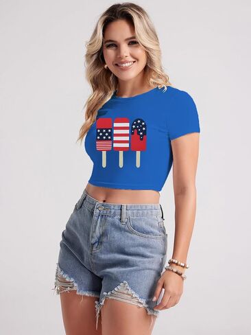 Women St Patricks Day Crop Tee Tops Leaf Clover Shamrock Shirts in Saudi Arabia