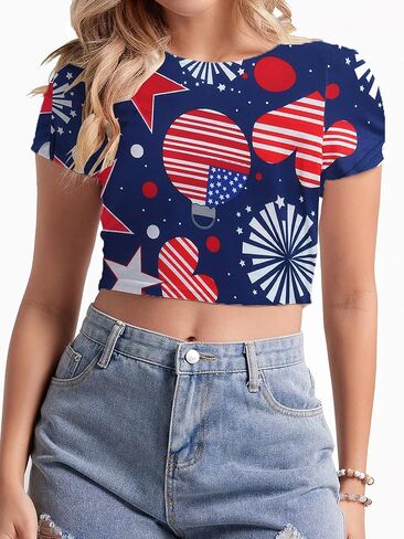 Women St Patricks Day Crop Tee Tops Leaf Clover Shamrock Shirts in Saudi Arabia