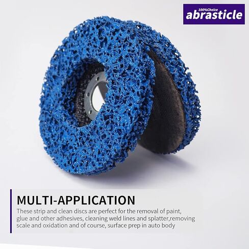 10 Pcs 4-1/2 Inch Poly Strip Wheel Disc Rust Remover Wheel, 7/8" Angel Grinders Clean Tool, Strip Discs for Angle Grinder Remove Rust Paint Clean Welds Paint Grinding Wheel Blue in Saudi Arabia