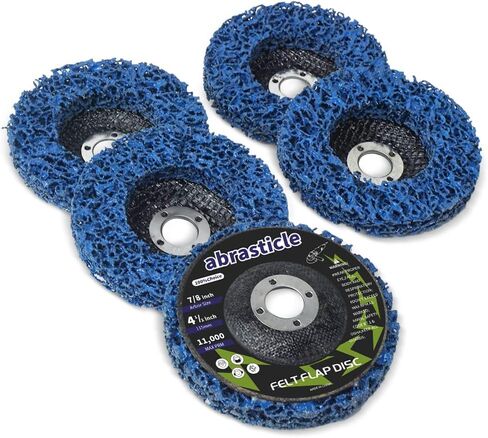 10 Pcs 4-1/2 Inch Poly Strip Wheel Disc Rust Remover Wheel, 7/8" Angel Grinders Clean Tool, Strip Discs for Angle Grinder Remove Rust Paint Clean Welds Paint Grinding Wheel Blue in Saudi Arabia