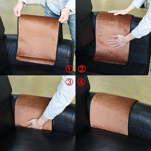 Wanty Velvet Sofa Couch Chair Armrest Soft Caddy Organizer Holder for Remote Control, Cell Phone, Book, Pencil (Brown) in Kuwait