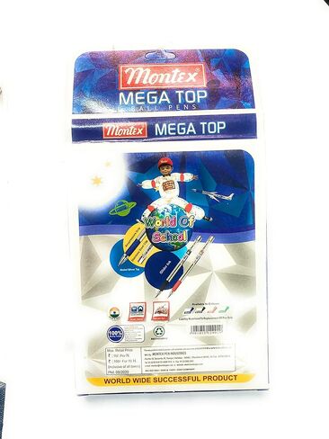 قلم حبر ميجا توب - أزرق، عبوة من 10 أقلام in Kuwait