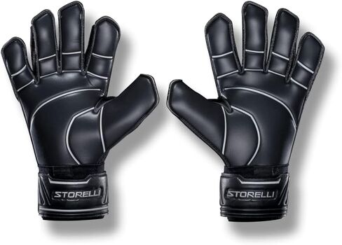 قفازات حارس المرمى Storelli Gladiator Elite 2.0 | قفازات حارس المرمى لكرة القدم عالية الأداء مع أشواك الأصابع | حماية ممتازة للأصابع واليد | أصفر مسود in Kuwait