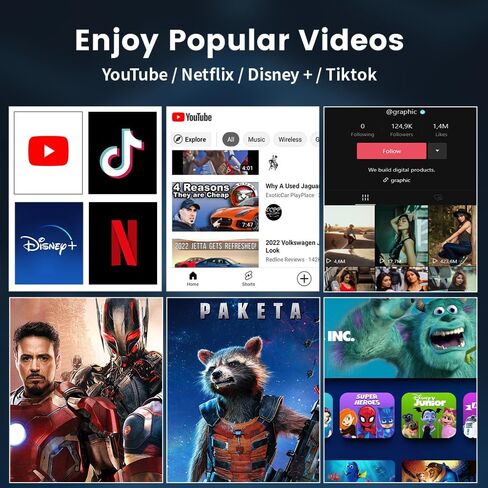 CarlinKit صندوق الوسائط المتعددة محول CarPlay اللاسلكي CarPlay السلكي إلى CarPlay اللاسلكي Android Auto. فيديو سيارة Netflix/YouTube، يأتي مع نظام Android 11.0 مفتوح، QCM2290/4core/2GB+16GB in Saudi Arabia