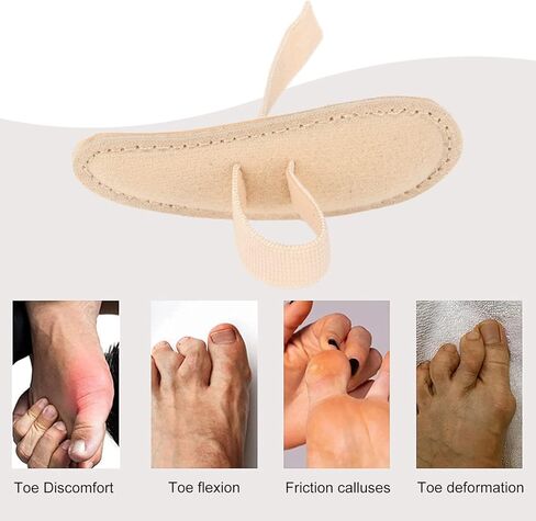 Yinhing Hammer Toe Cushion, Bunion Support Pads, Adjustable Toe Straighteners for Curled Toes, Buttress Pad for Foot Correction (Right Foot) in Kuwait