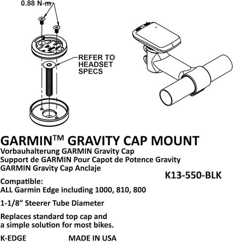 K-Edge Gravity Cap Garmin Mount (Red) in Saudi Arabia