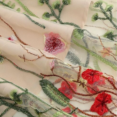 Kids Girls Sleeveless Mesh Floral Embroidery Dress Vintage A-line Cocktail Prom Party Princess Dresses in Saudi Arabia