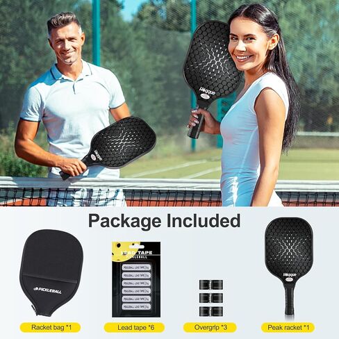 Lightweight Fiberglasses Pickleball Paddles Sets with Overgrips, Lead Tapes, Pickleball Balls in Saudi Arabia