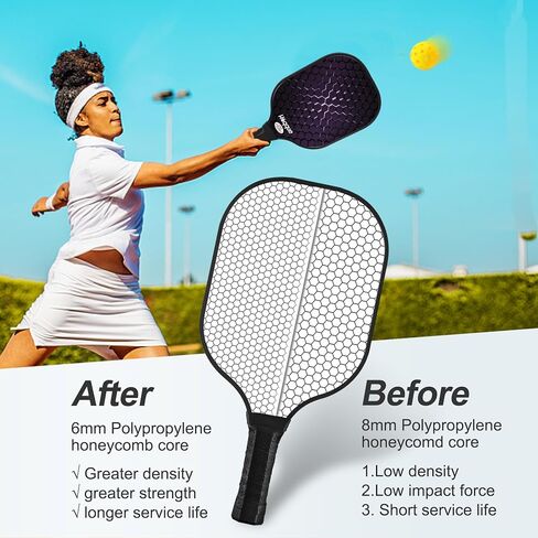 Lightweight Fiberglasses Pickleball Paddles Sets with Overgrips, Lead Tapes, Pickleball Balls in Saudi Arabia