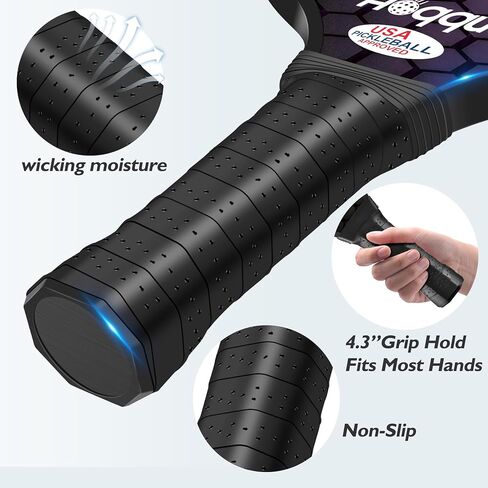 Lightweight Fiberglasses Pickleball Paddles Sets with Overgrips, Lead Tapes, Pickleball Balls in Saudi Arabia