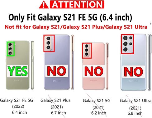 حافظة لهاتف جالاكسي S21 FE 5G، حافظة سامسونج S21 FE، مع واقي شاشة [تم اختبار السقوط من الدرجة العسكرية] حافظة حماية متينة متينة مضادة للصدمات لهاتف سامسونج جالاكسي S21 FE 5G، أسود in Kuwait