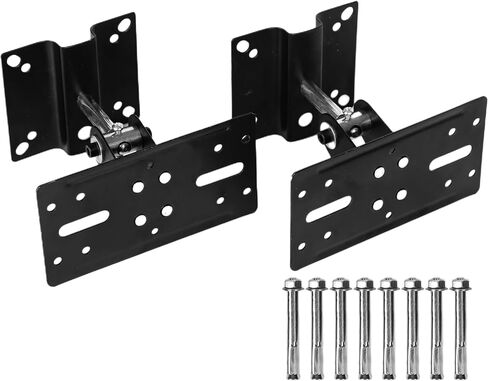دعامة تثبيت على السقف لمكبر الصوت، حامل حامل مكبر الصوت، حامل حامل مكبر صوت خلفي قابل للدوران والإمالة، عالمي لمكبرات الصوت الفضائية يدعم ما يصل إلى 33 رطل عبوتين، أسود in Kuwait